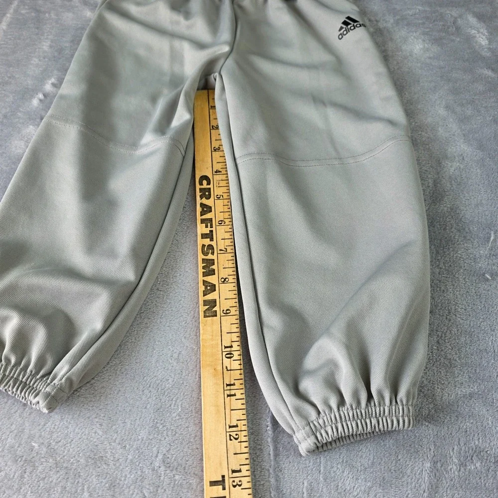 Adidas Youth Baseball T-Ball Softball‎ Pull-Up Pants 2XS Soil Release Gray